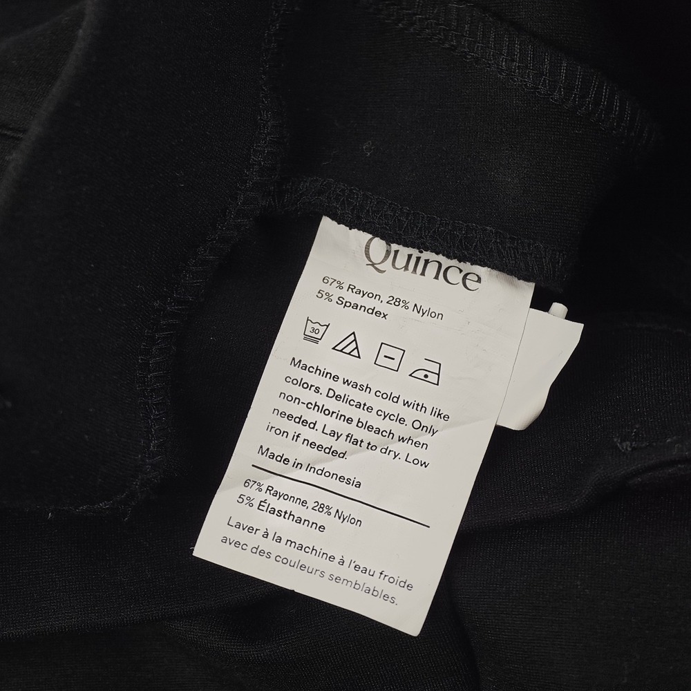 Quince Ultra Stretch Ponte Bootcut Pants Women's Small Black Pull On - Picture 7 of 10